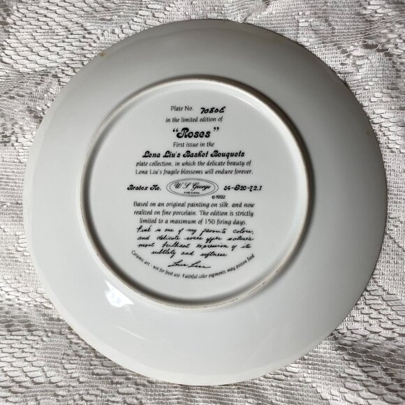 Lena Liu’s “Basket Bouquets” Plate by WS GEORGE - Flower Basket Scenes - Picture 8 of 12